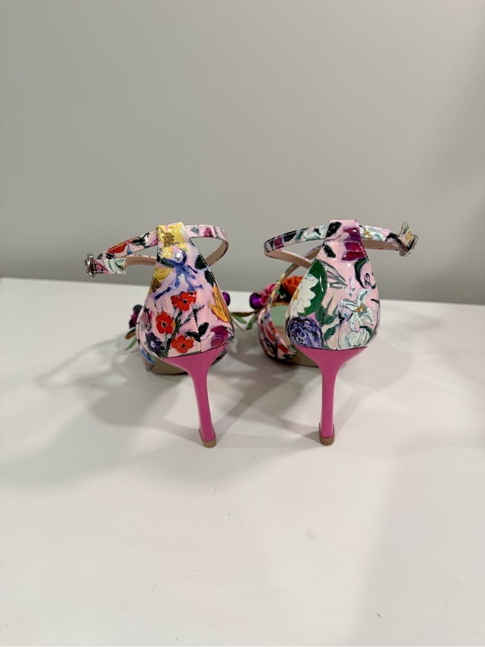 Betsy Johnson - Mikah Floral Multi-Color Strappy High-Heel Sandals for Women - Picture 3 of 6